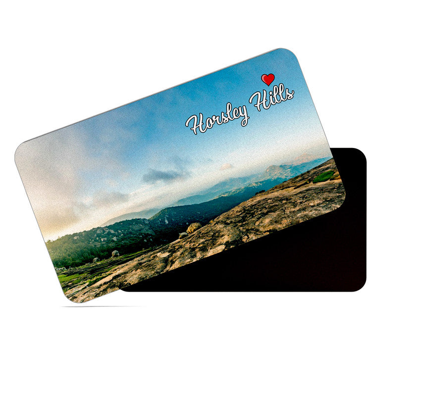 dhcrafts Rectangular Rubber Fridge Magnet / Magnetic Card Multicolor Andhra Pradesh Horsley Hills Design Pack of 1 (8.6cm x 5.4cm)